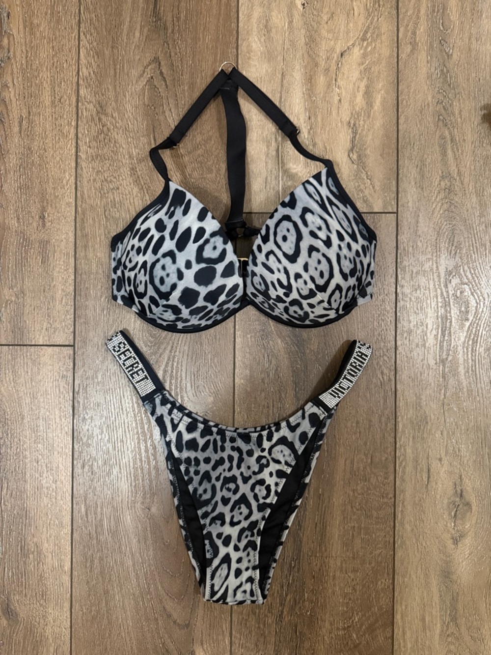 Victoria's Secret Shine Leopard Print Bikini Set